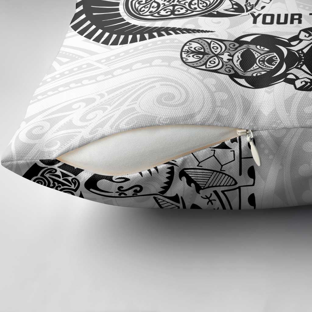 Custom Aotearoa Football Pillow Cover NZ Maori Tiki Go Champions LT14 - Polynesian Pride