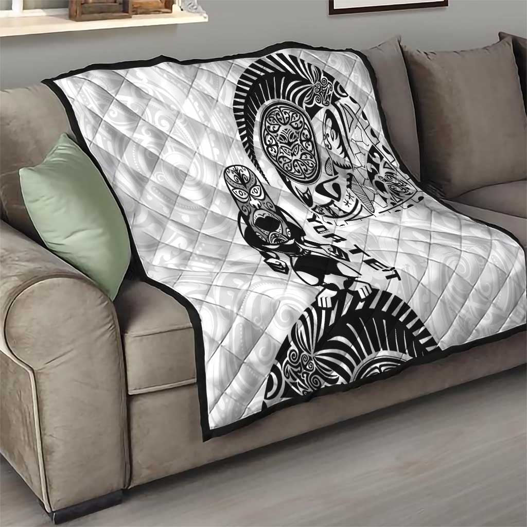 Custom Aotearoa Football Quilt NZ Maori Tiki Go Champions