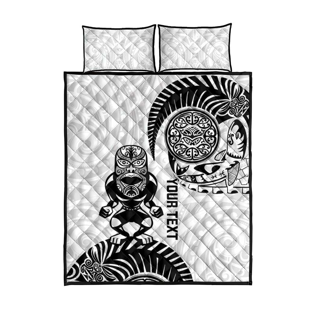 Custom Aotearoa Football Quilt Bed Set NZ Maori Tiki Go Champions
