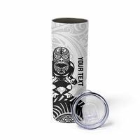 Custom Aotearoa Football Skinny Tumbler NZ Maori Tiki Go Champions LT14 - Polynesian Pride