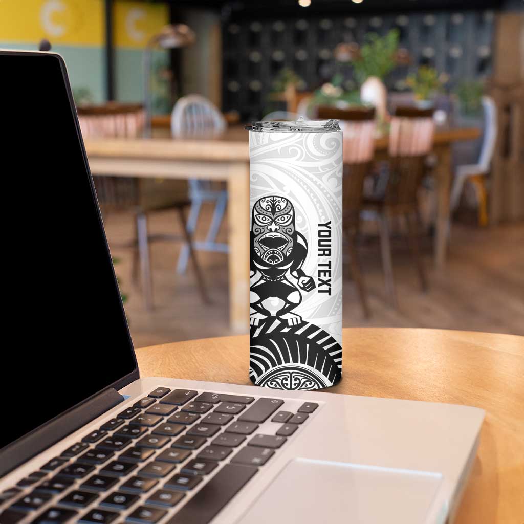 Custom Aotearoa Football Skinny Tumbler NZ Maori Tiki Go Champions LT14 - Polynesian Pride