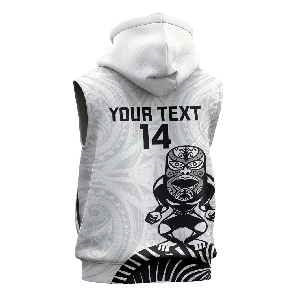 Custom Aotearoa Football Sleeveless Hoodie NZ Maori Tiki Go Champions LT14 - Polynesian Pride