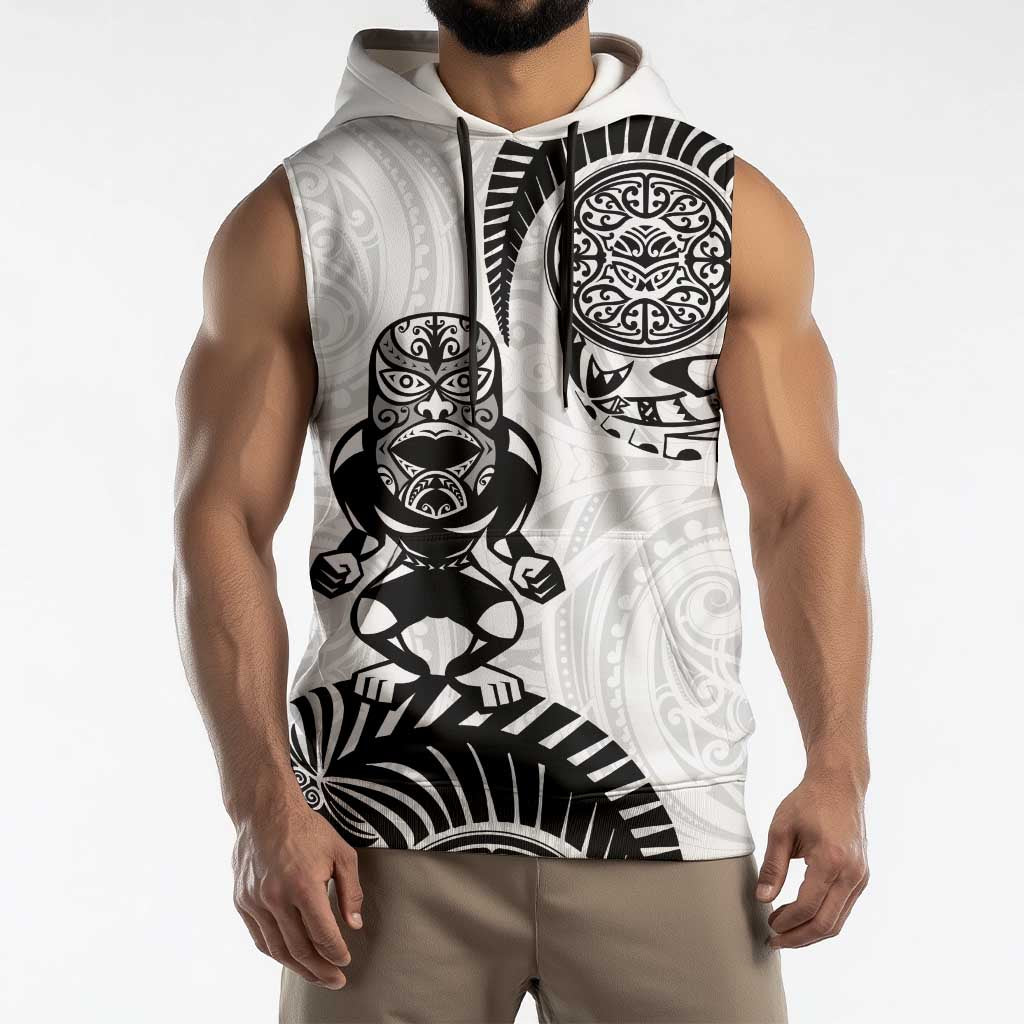 Custom Aotearoa Football Sleeveless Hoodie NZ Maori Tiki Go Champions LT14 - Polynesian Pride