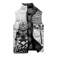 Custom Aotearoa Football Sleeveless Puffer Jacket NZ Maori Tiki Go Champions - Polynesian Pride