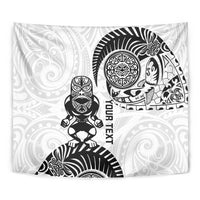 Custom Aotearoa Football Tapestry NZ Maori Tiki Go Champions
