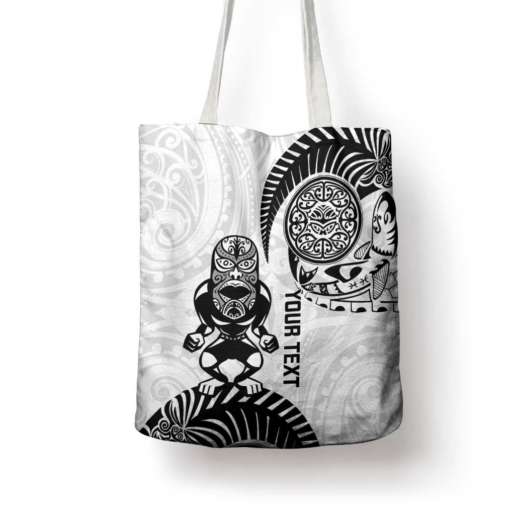 Custom Aotearoa Football Tote Bag NZ Maori Tiki Go Champions - Polynesian Pride