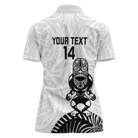 Custom Aotearoa Football Women Polo Shirt NZ Maori Tiki Go Champions