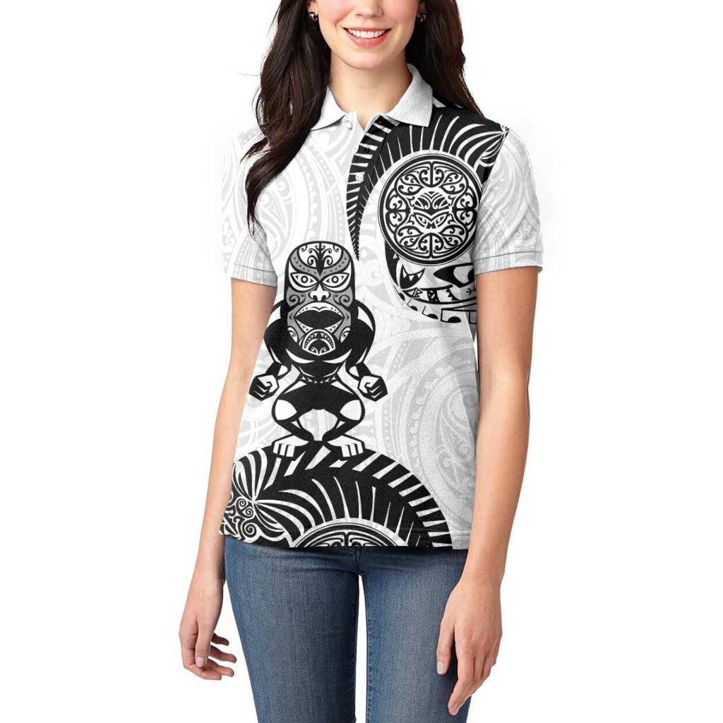 Custom Aotearoa Football Women Polo Shirt NZ Maori Tiki Go Champions