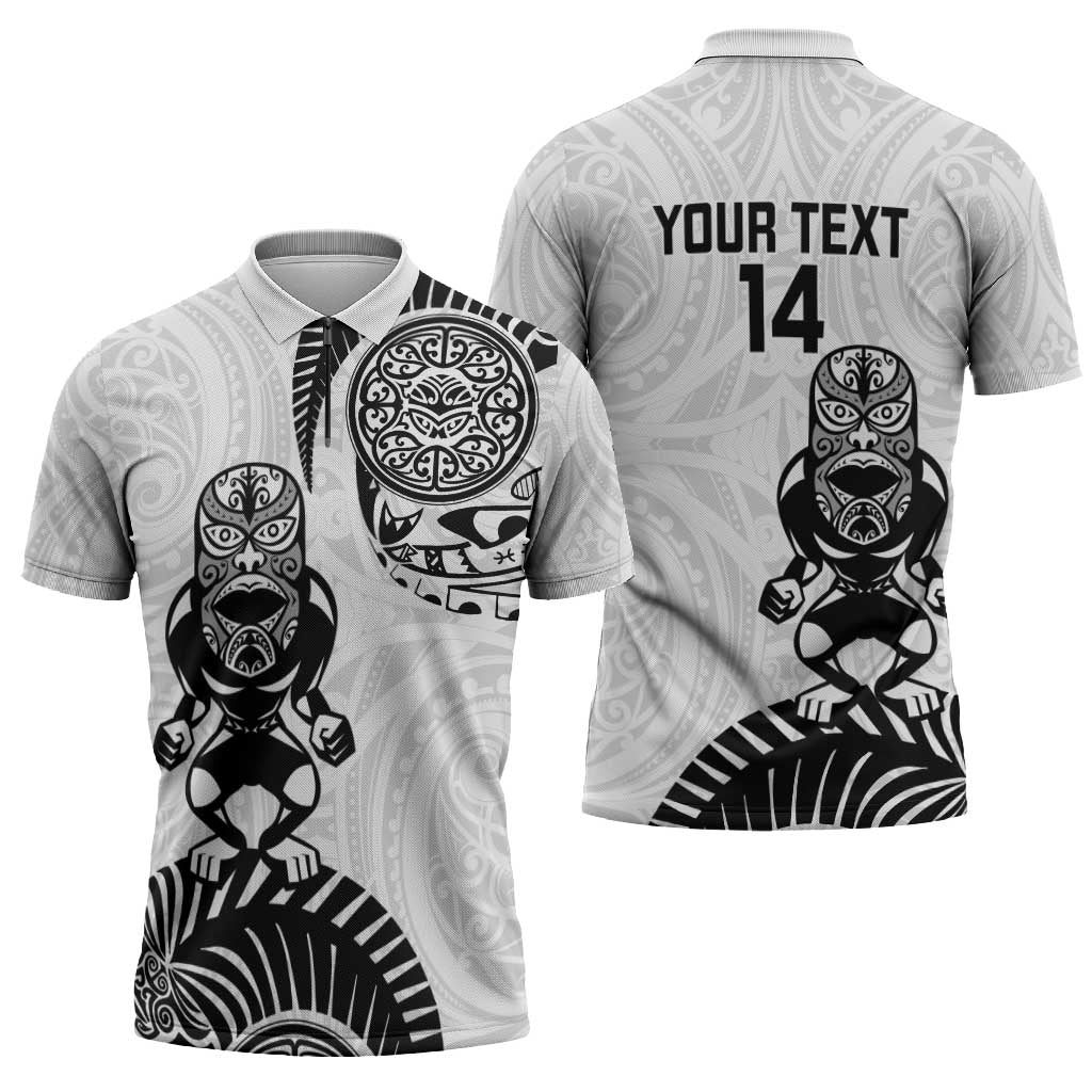 Custom Aotearoa Football Zipper Polo Shirt NZ Maori Tiki Go Champions - Polynesian Pride
