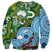 Australia And Fiji Sweatshirt Aboriginal Mix Fijian Tapa Unique Style LT14 - Polynesian Pride