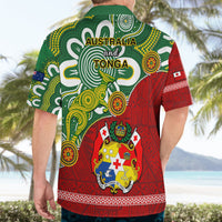 Australia And Tonga Hawaiian Shirt Aboriginal Mix Tongan Ngatu Unique Style LT14 - Polynesian Pride