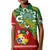 Australia And Tonga Kid Polo Shirt Aboriginal Mix Tongan Ngatu Unique Style LT14 Kid Green - Polynesian Pride