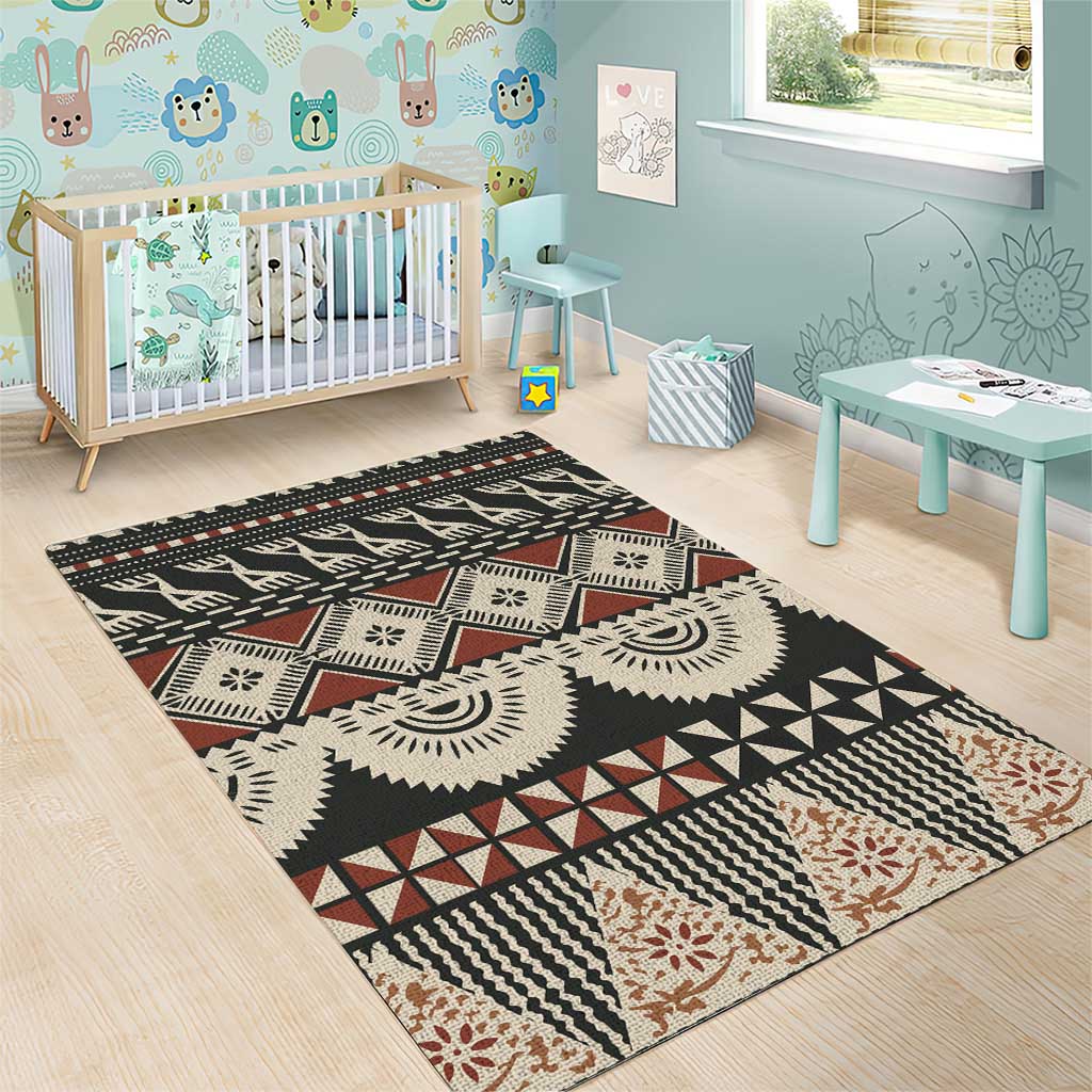 Vintage Bula Fiji Masi Area Rug Fijian Tapa Cloth - Polynesian Pride