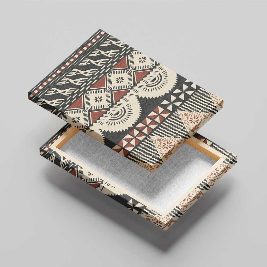 Vintage Bula Fiji Masi Canvas Wall Art Fijian Tapa Cloth - Polynesian Pride