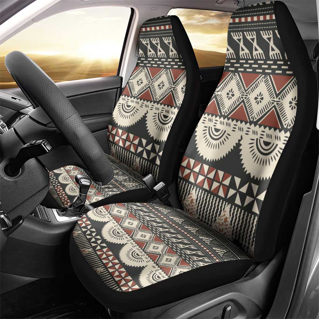 Vintage Bula Fiji Masi Car Seat Cover Fijian Tapa Cloth - Polynesian Pride