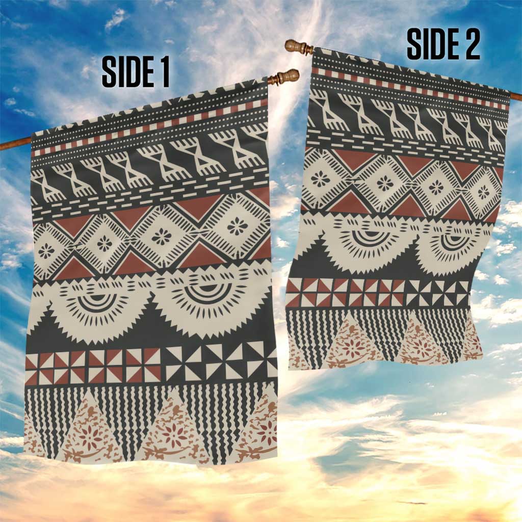 Vintage Bula Fiji Masi Garden Flag Fijian Tapa Cloth - Polynesian Pride