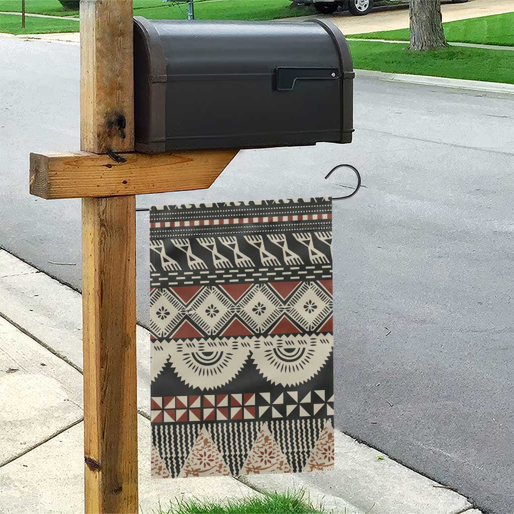 Vintage Bula Fiji Masi Garden Flag Fijian Tapa Cloth - Polynesian Pride