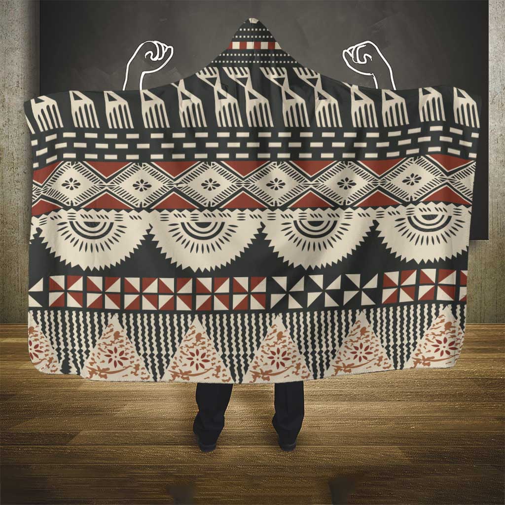 Vintage Bula Fiji Masi Hooded Blanket Fijian Tapa Cloth - Polynesian Pride