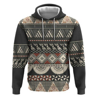 Vintage Bula Fiji Masi Hoodie Fijian Tapa Cloth LT14 Pullover Hoodie Charcoal - Polynesian Pride