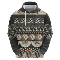 Vintage Bula Fiji Masi Hoodie Fijian Tapa Cloth LT14 - Polynesian Pride