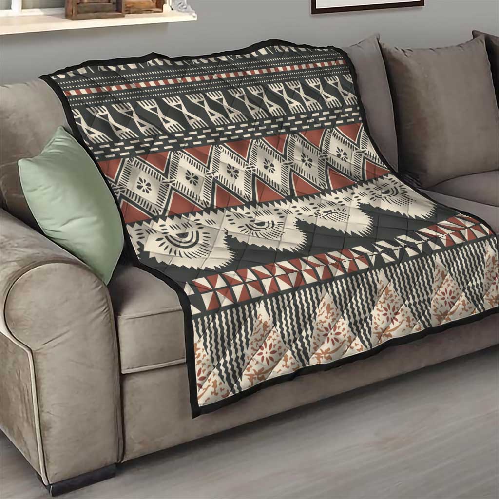 Vintage Bula Fiji Masi Quilt Fijian Tapa Cloth - Polynesian Pride