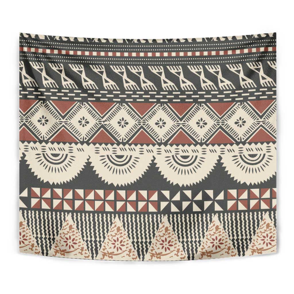 Vintage Bula Fiji Masi Tapestry Fijian Tapa Cloth - Polynesian Pride