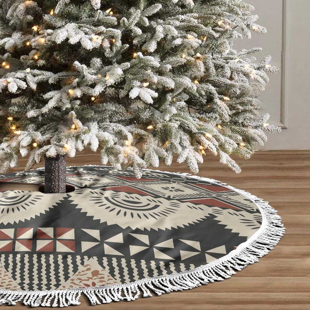 Vintage Bula Fiji Masi Tree Skirt Fijian Tapa Cloth - Polynesian Pride