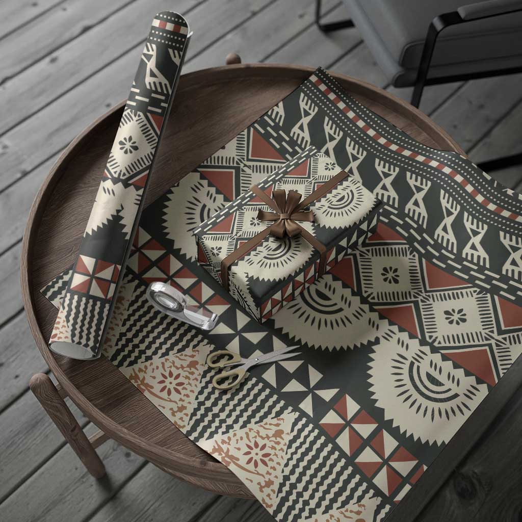 Vintage Bula Fiji Masi Wrapping Paper Fijian Tapa Cloth - Polynesian Pride