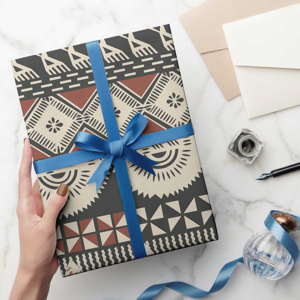 Vintage Bula Fiji Masi Wrapping Paper Fijian Tapa Cloth - Polynesian Pride