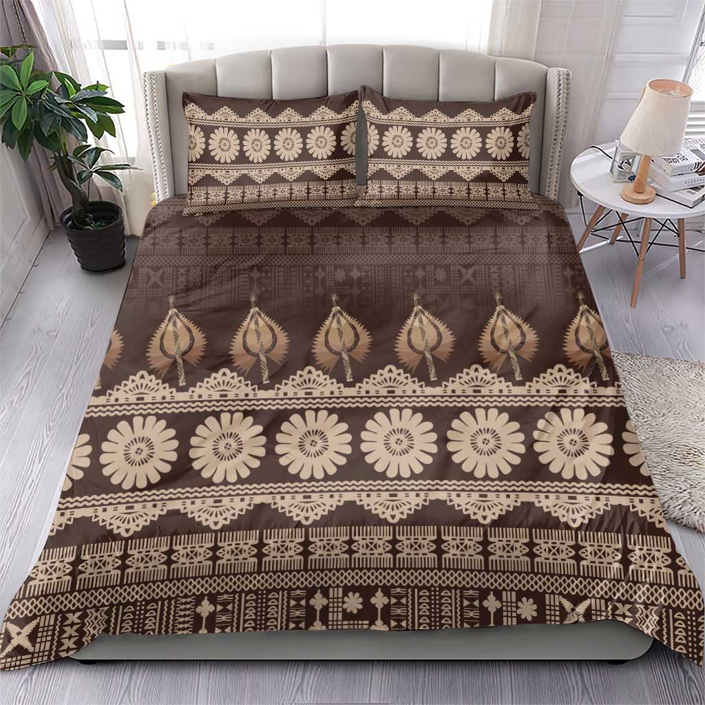Bula Fiji Iri ni Meke Bedding Set Kuvui Fijian Masi - Polynesian Pride