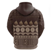 Bula Fiji Iri ni Meke Hoodie Kuvui Fijian Masi LT14 - Polynesian Pride