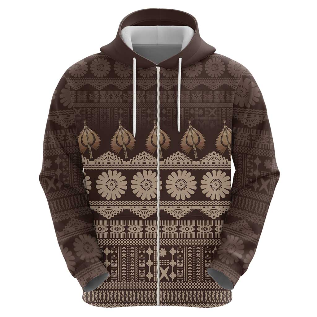 Bula Fiji Iri ni Meke Hoodie Kuvui Fijian Masi LT14 - Polynesian Pride