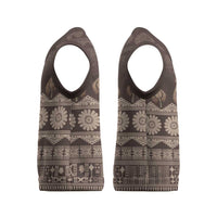 Bula Fiji Iri ni Meke Christmas Knitted V-Neck Vest Kuvui Fijian Masi - Polynesian Pride