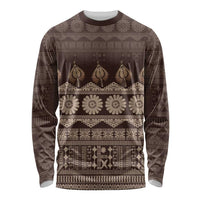 Bula Fiji Iri ni Meke Long Sleeve Shirt Kuvui Fijian Masi - Polynesian Pride