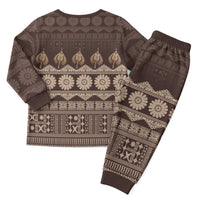 Bula Fiji Iri ni Meke Christmas Pajama Set Kuvui Fijian Masi LT14 - Polynesian Pride