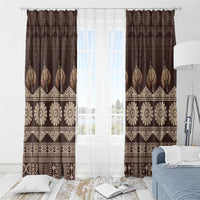 Bula Fiji Iri ni Meke Window Curtain Kuvui Fijian Masi - Polynesian Pride