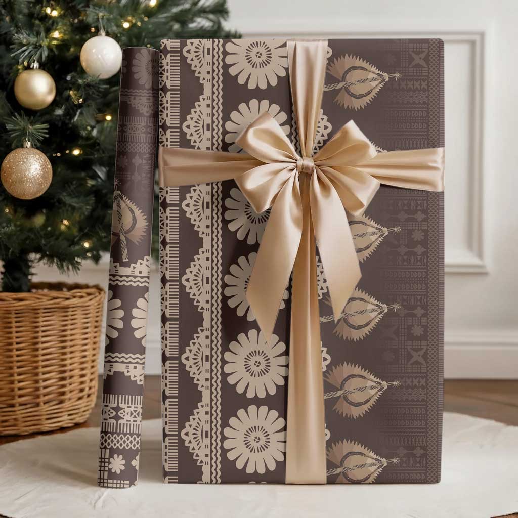 Bula Fiji Iri ni Meke Wrapping Paper Kuvui Fijian Masi - Polynesian Pride