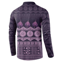 Bula Fiji Iri ni Meke Button Sweatshirt Lokaloka Fijian Masi - Polynesian Pride