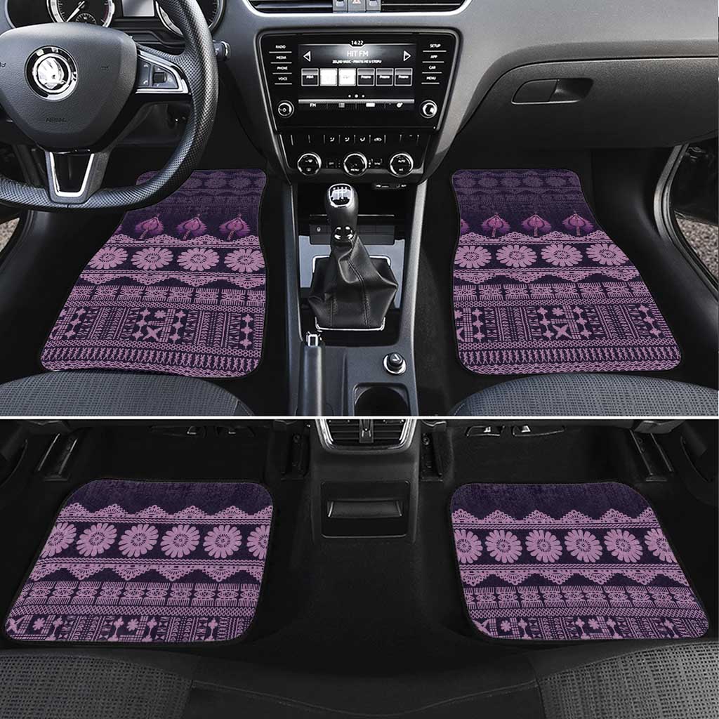 Bula Fiji Iri ni Meke Car Mats Lokaloka Fijian Masi - Polynesian Pride
