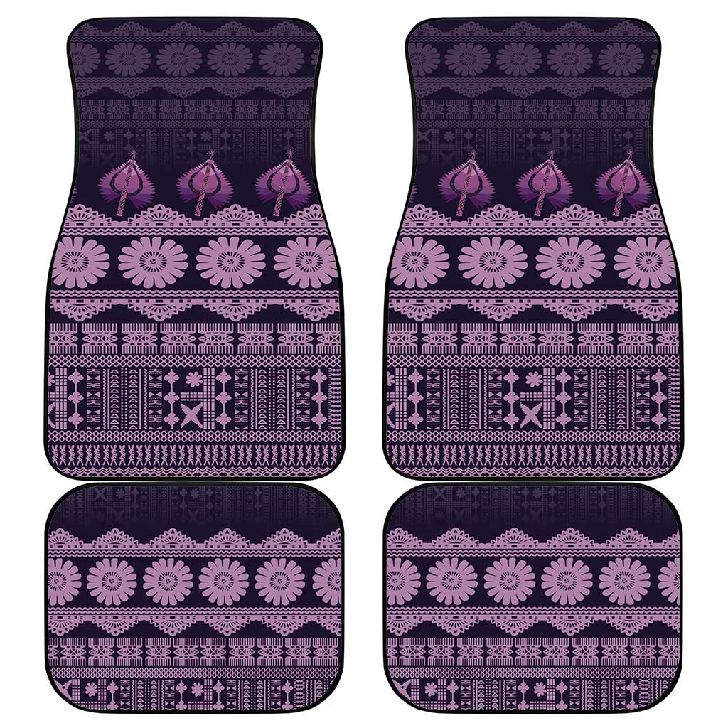 Bula Fiji Iri ni Meke Car Mats Lokaloka Fijian Masi LT14 - Polynesian Pride