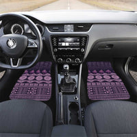 Bula Fiji Iri ni Meke Car Mats Lokaloka Fijian Masi LT14 Set 2pcs - Front Purple - Polynesian Pride