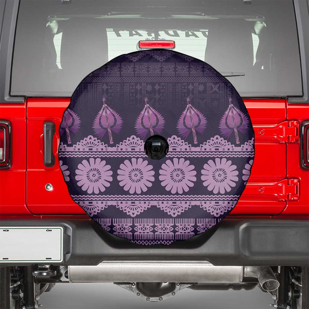 Bula Fiji Iri ni Meke Spare Tire Cover Lokaloka Fijian Masi - Polynesian Pride