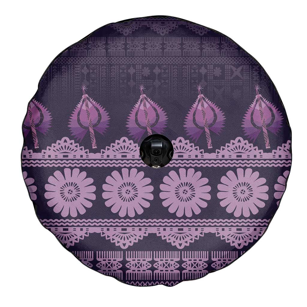 Bula Fiji Iri ni Meke Spare Tire Cover Lokaloka Fijian Masi - Polynesian Pride