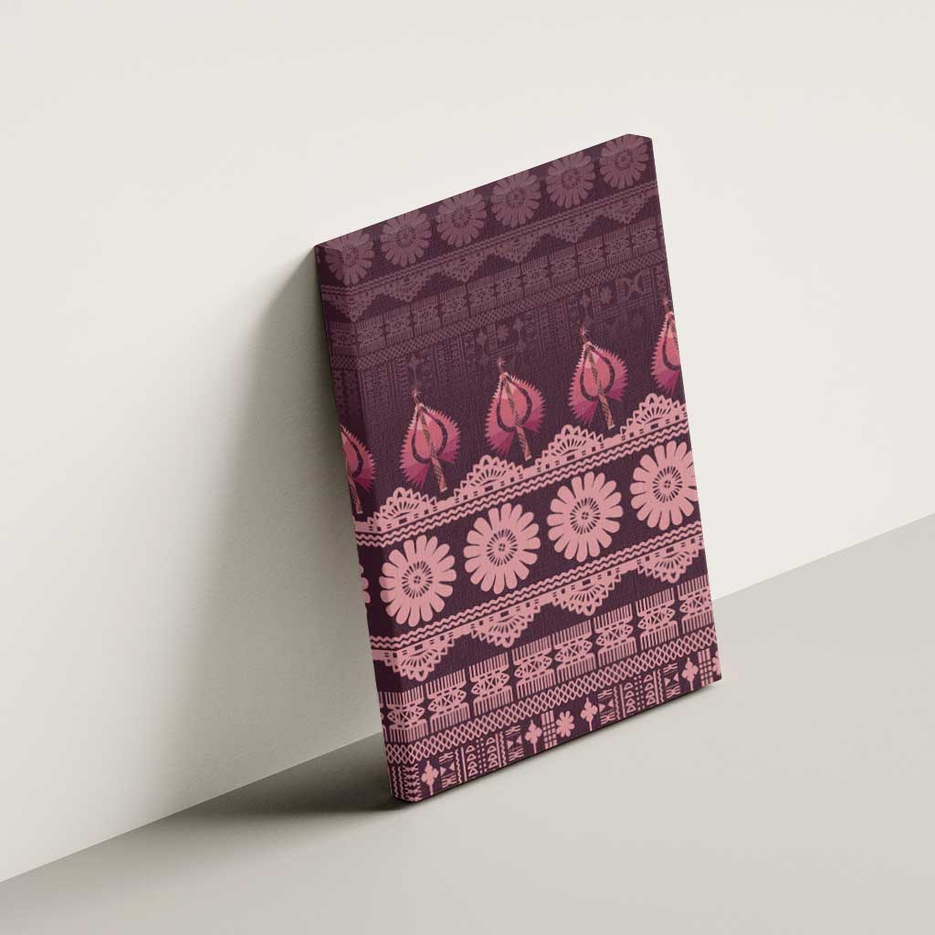 Bula Fiji Iri ni Meke Canvas Wall Art Piqi Fijian Masi - Polynesian Pride