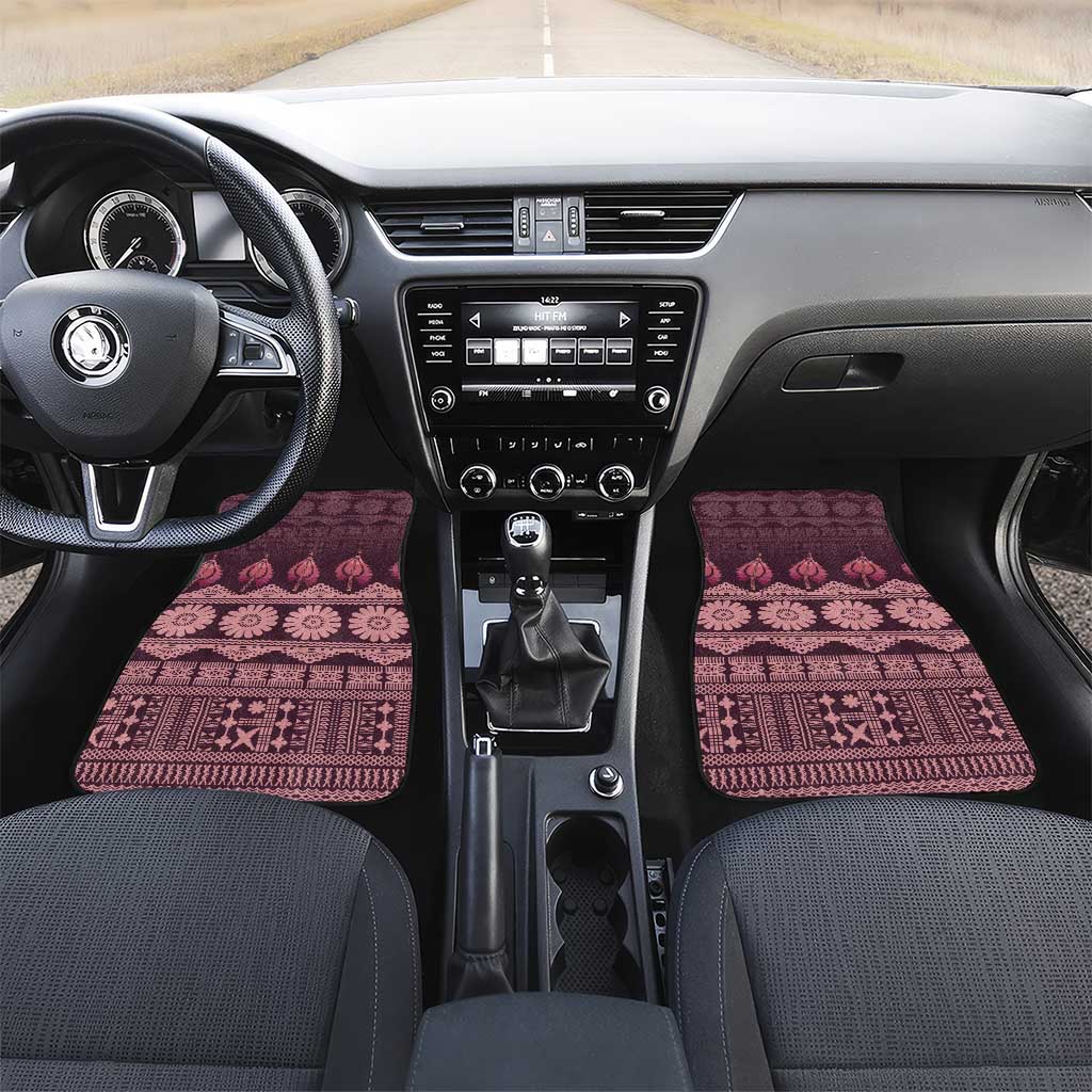 Bula Fiji Iri ni Meke Car Mats Piqi Fijian Masi - Polynesian Pride