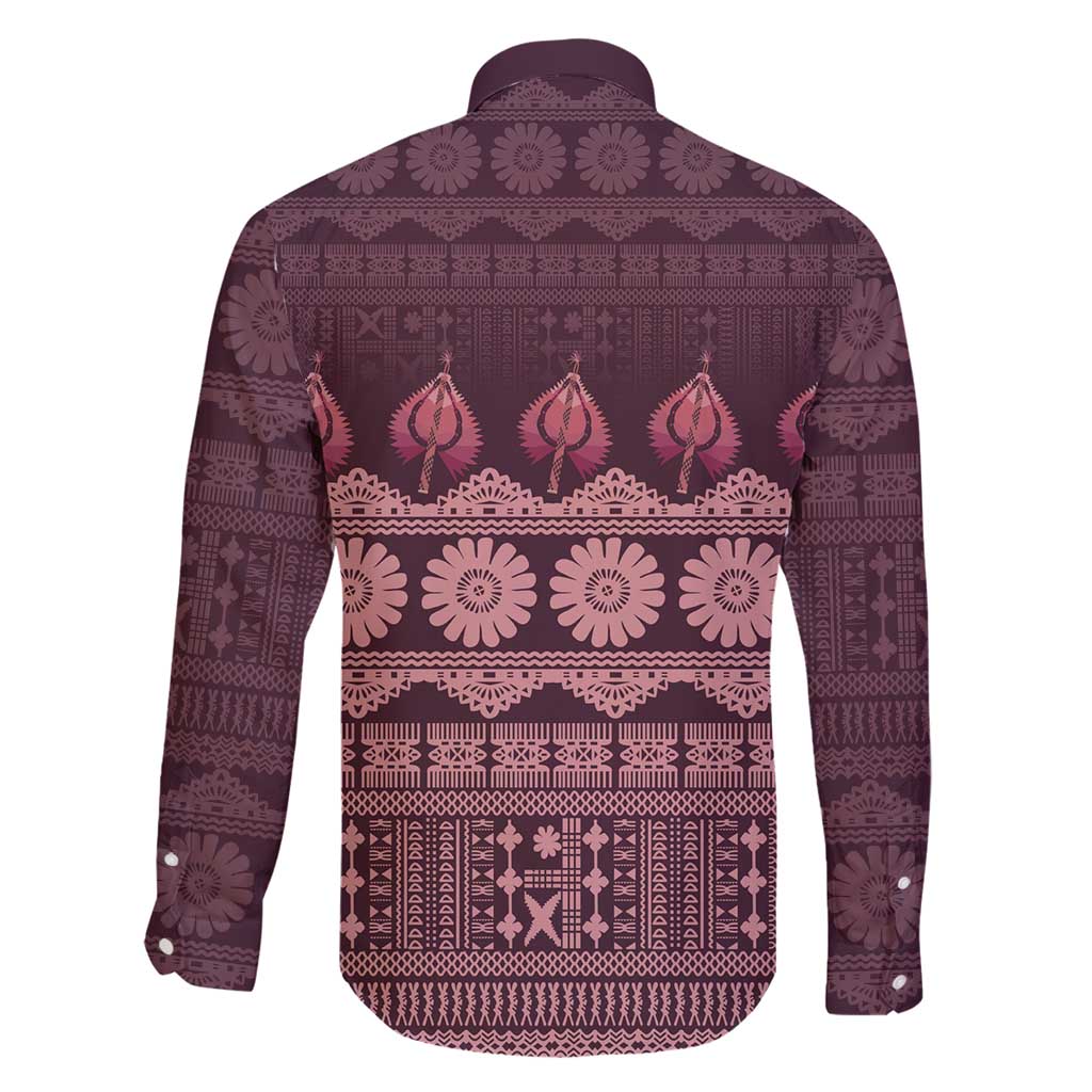 Bula Fiji Iri ni Meke Family Matching Off Shoulder Maxi Dress and Hawaiian Shirt Piqi Fijian Masi - Polynesian Pride