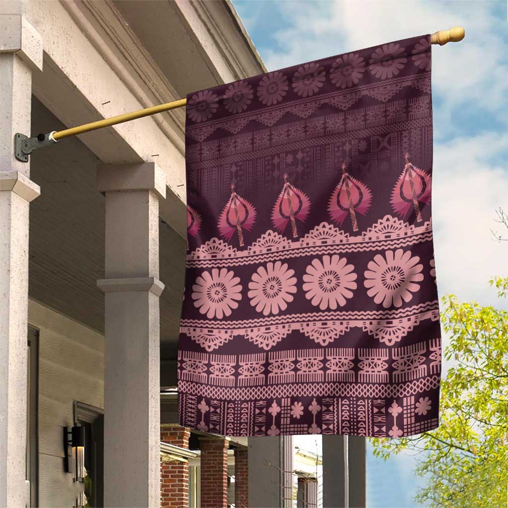 Bula Fiji Iri ni Meke Garden Flag Piqi Fijian Masi - Polynesian Pride