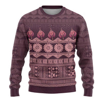 Bula Fiji Iri ni Meke Ugly Christmas Sweater Piqi Fijian Masi - Polynesian Pride