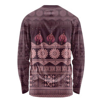 Bula Fiji Iri ni Meke Long Sleeve Shirt Piqi Fijian Masi - Polynesian Pride