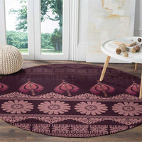 Bula Fiji Iri ni Meke Round Carpet Piqi Fijian Masi - Polynesian Pride